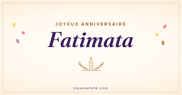 Image « Joyeux anniversaire Fatimata » au format large