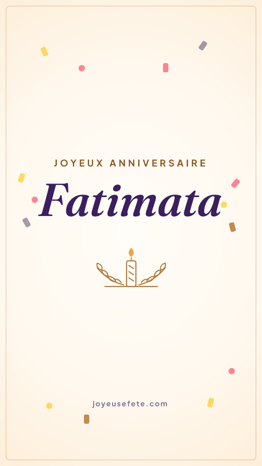 Image « Joyeux anniversaire Fatimata » au format story