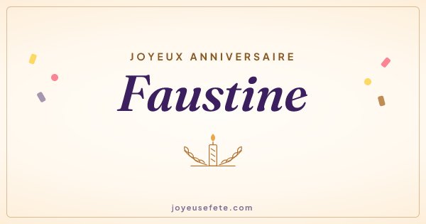 Image « Joyeux anniversaire Faustine » au format large