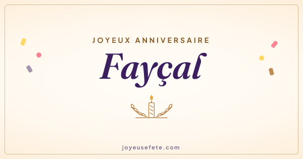 Image « Joyeux anniversaire Fayçal » au format large