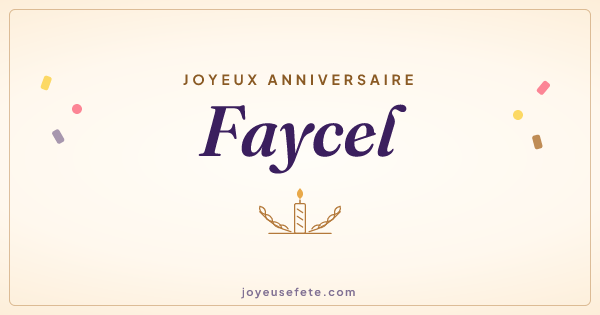 Image « Joyeux anniversaire Faycel » au format large