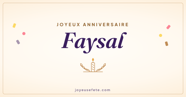 Image « Joyeux anniversaire Faysal » au format large
