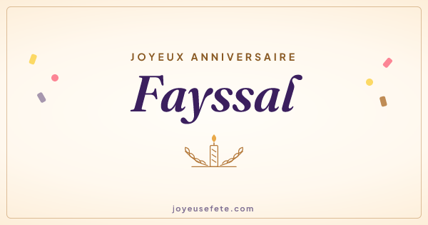 Image « Joyeux anniversaire Fayssal » au format large