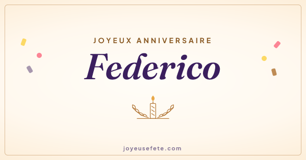 Image « Joyeux anniversaire Federico » au format large