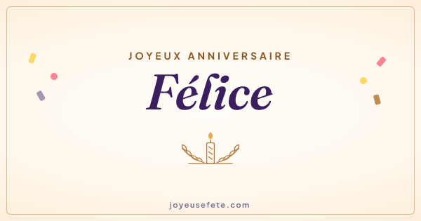 Image « Joyeux anniversaire Félice » au format large