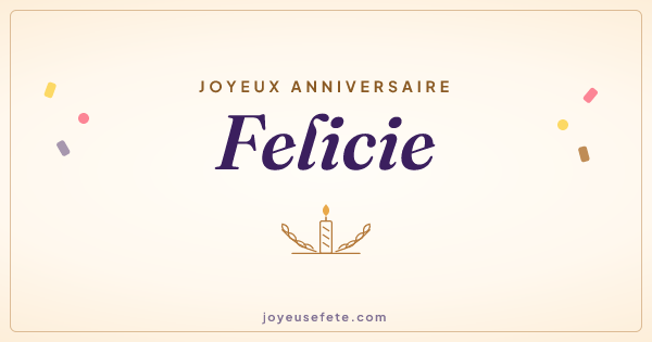 Image « Joyeux anniversaire Felicie » au format large