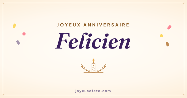 Image « Joyeux anniversaire Felicien » au format large