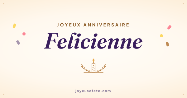 Image « Joyeux anniversaire Felicienne » au format large
