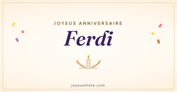 Image « Joyeux anniversaire Ferdi » au format large