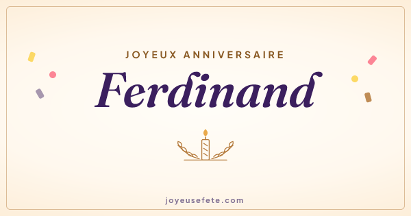 Image « Joyeux anniversaire Ferdinand » au format large