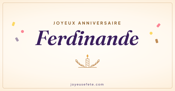 Image « Joyeux anniversaire Ferdinande » au format large