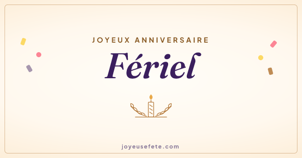Image « Joyeux anniversaire Fériel » au format large