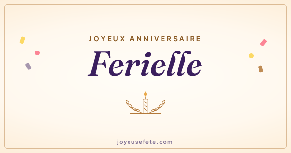 Image « Joyeux anniversaire Ferielle » au format large