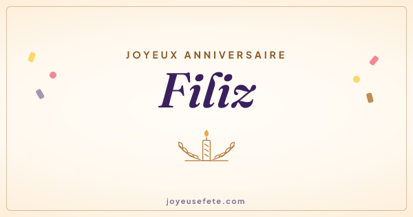 Image « Joyeux anniversaire Filiz » au format large