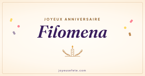 Image « Joyeux anniversaire Filomena » au format large