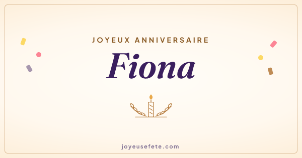 Image « Joyeux anniversaire Fiona » au format large