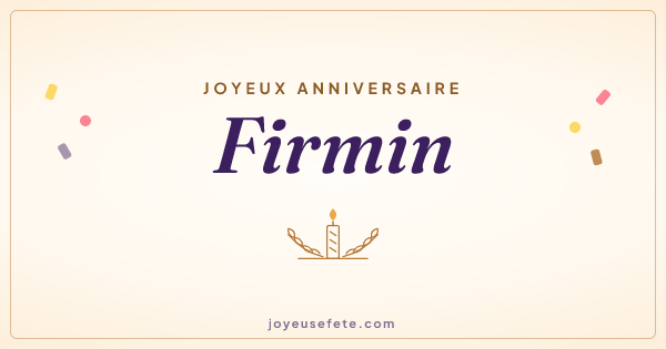 Image « Joyeux anniversaire Firmin » au format large