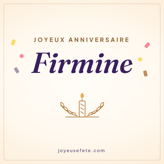 Image carrée « Joyeux anniversaire Firmine » pour WhatsApp