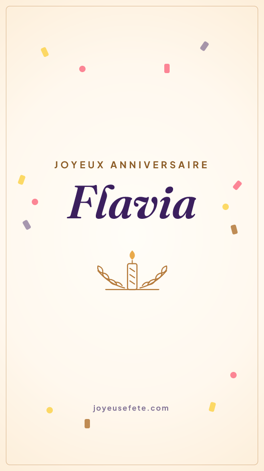 Image « Joyeux anniversaire Flavia » au format story
