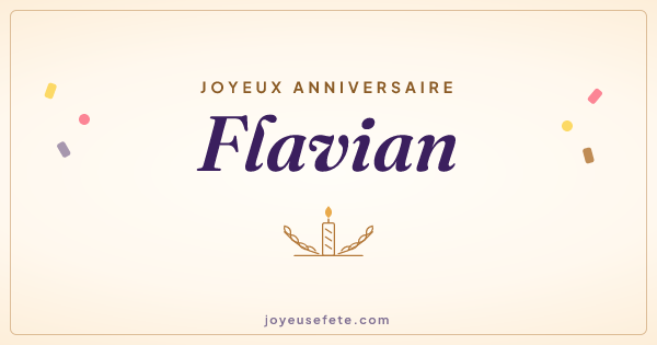 Image « Joyeux anniversaire Flavian » au format large