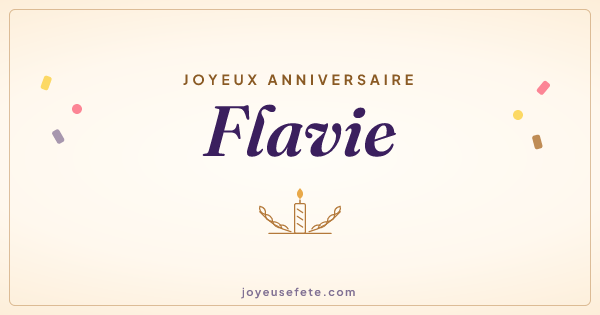 Image « Joyeux anniversaire Flavie » au format large