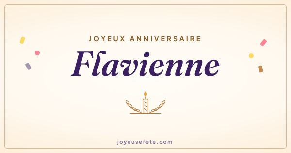 Image « Joyeux anniversaire Flavienne » au format large