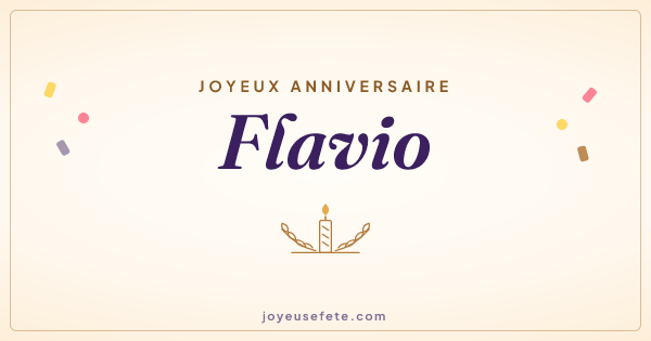 Image « Joyeux anniversaire Flavio » au format large