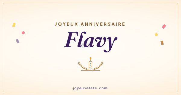 Image « Joyeux anniversaire Flavy » au format large