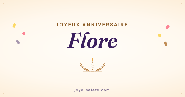 Image « Joyeux anniversaire Flore » au format large