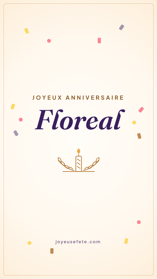 Image « Joyeux anniversaire Floreal » au format story