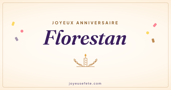 Image « Joyeux anniversaire Florestan » au format large