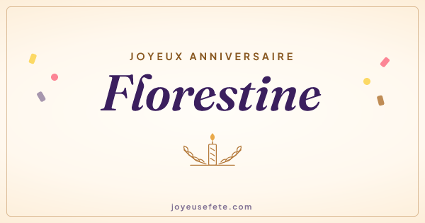 Image « Joyeux anniversaire Florestine » au format large