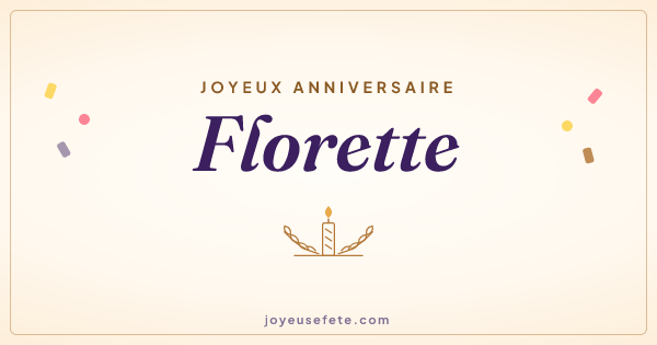 Image « Joyeux anniversaire Florette » au format large
