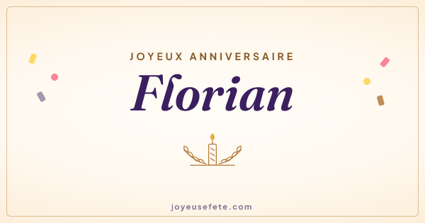 Image « Joyeux anniversaire Florian » au format large