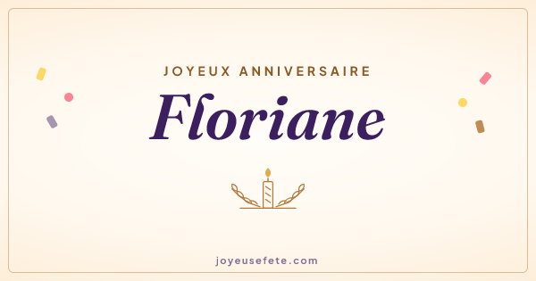 Image « Joyeux anniversaire Floriane » au format large