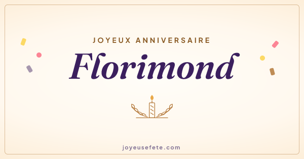Image « Joyeux anniversaire Florimond » au format large