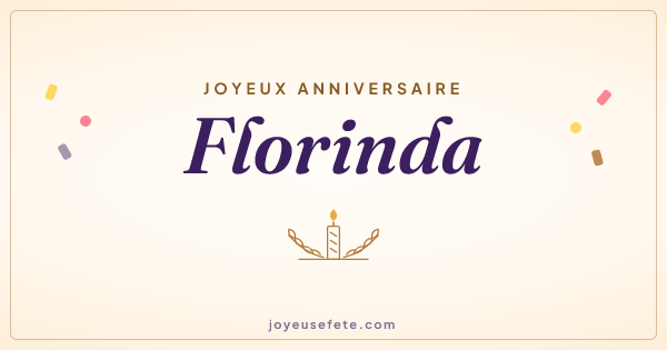 Image « Joyeux anniversaire Florinda » au format large