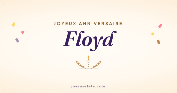 Image « Joyeux anniversaire Floyd » au format large