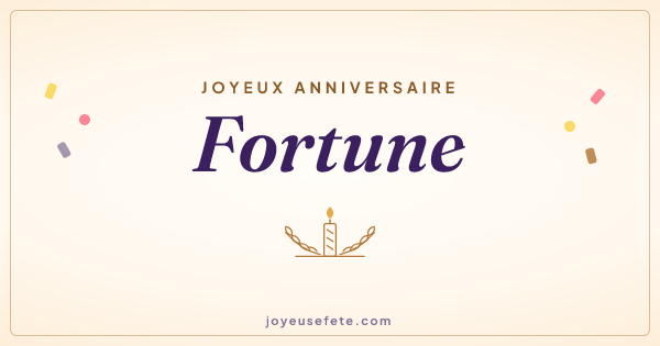 Image « Joyeux anniversaire Fortune » au format large