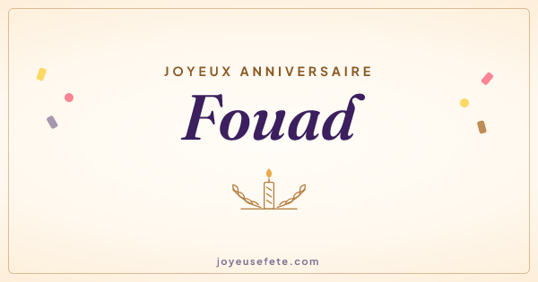 Image « Joyeux anniversaire Fouad » au format large