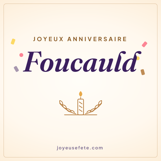 Image carrée « Joyeux anniversaire Foucauld » pour WhatsApp