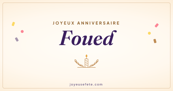 Image « Joyeux anniversaire Foued » au format large