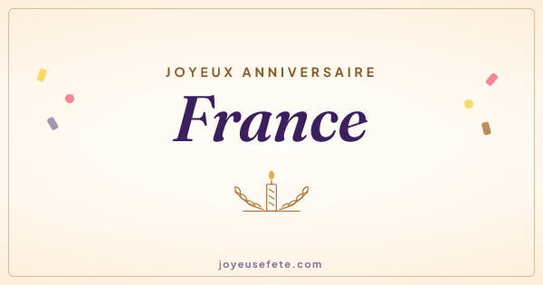 Image « Joyeux anniversaire France » au format large