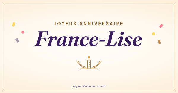 Image « Joyeux anniversaire France-Lise » au format large