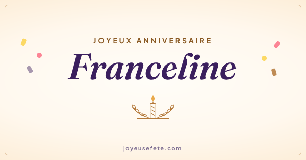 Image « Joyeux anniversaire Franceline » au format large