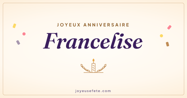 Image « Joyeux anniversaire Francelise » au format large