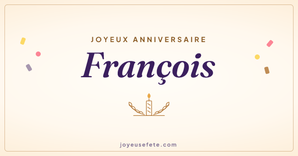 Image « Joyeux anniversaire François » au format large