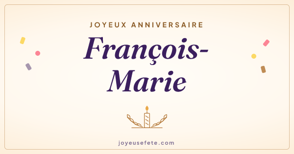 Image « Joyeux anniversaire François-Marie » au format large