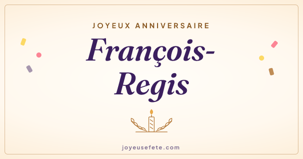 Image « Joyeux anniversaire François-Regis » au format large
