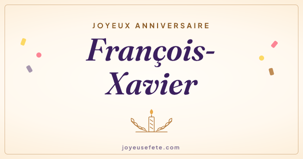 Image « Joyeux anniversaire François-Xavier » au format large